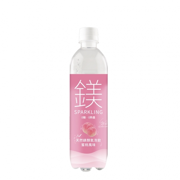 光隆生技_天然鎂_鎂顏氣泡飲蜜桃風味_500ml